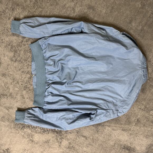 Vintage 80s Cafe Racer Jacket Mens M California Blues Blue Bomber Zip Up - Picture 3 of 8